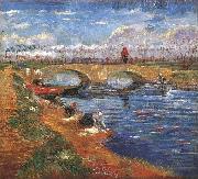 Vincent Van Gogh The Gleize Bridge over the Vigueirat Canal Spain oil painting artist